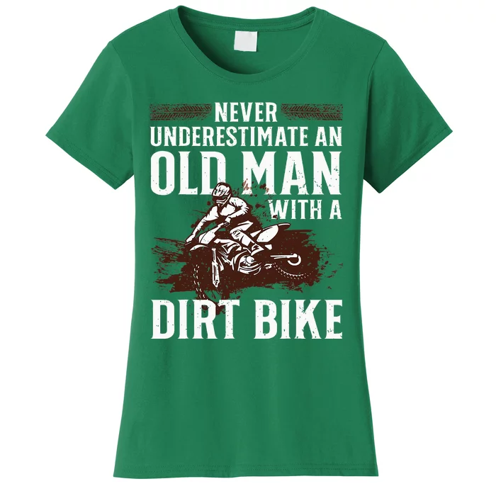 Funny Dirt Bike Art For Dirtbike Lover Men Grandpa Motorbike Women's T-Shirt