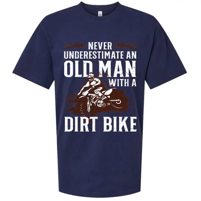 Funny Dirt Bike Art For Dirtbike Lover Men Grandpa Motorbike Sueded Cloud Jersey T-Shirt