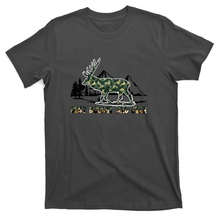 Fathers Day Best Buckin Dad Ever Father Camo T-Shirt