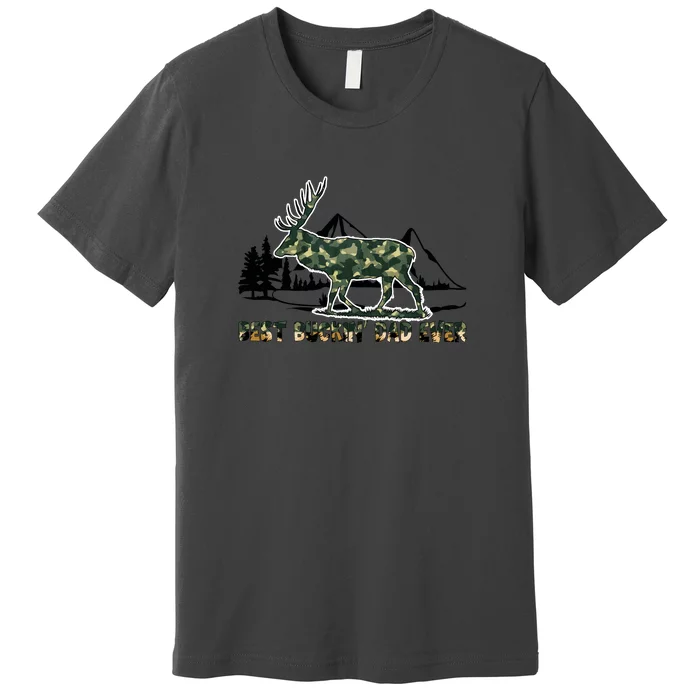 Fathers Day Best Buckin Dad Ever Father Camo Premium T-Shirt