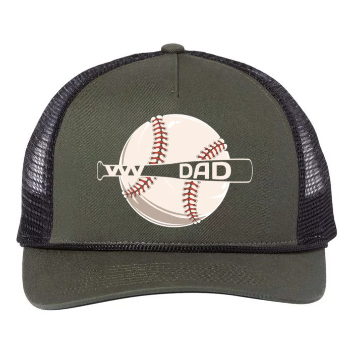 Father's Day Baseball Dad Sport Lover Gift Retro Rope Trucker Hat Cap