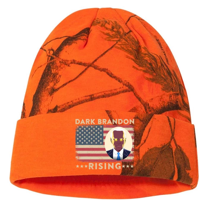 Funny Dark Brandon Is Rising Pro Biden USA Flag Kati - 12in Camo Beanie