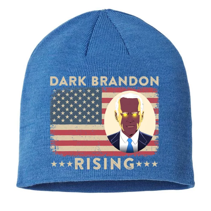 Funny Dark Brandon Is Rising Pro Biden USA Flag 8 1/2in Sustainable Knit Beanie