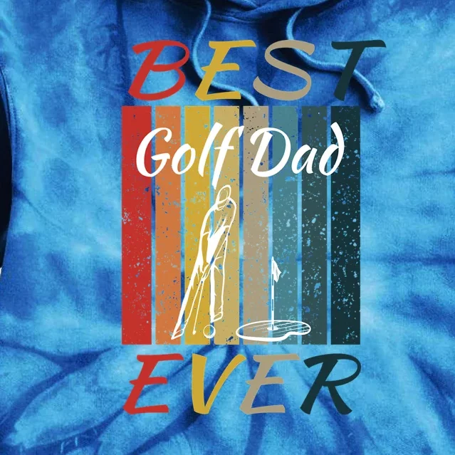 Father's Day Best Golf Dad Ever National Golf Day Gift For Dad Tie Dye Hoodie