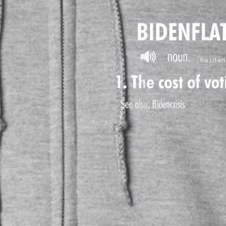 Funny Definition BidenFlation The Cost Of Voting Stupid Full Zip Hoodie