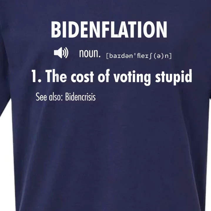 Funny Definition BidenFlation The Cost Of Voting Stupid Sueded Cloud Jersey T-Shirt