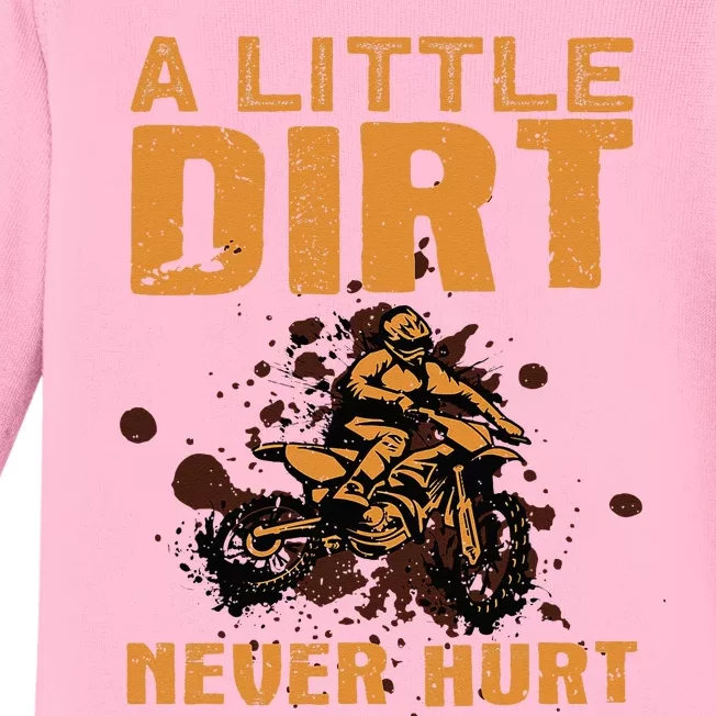 Funny Dirt Bike For Men Women Kids Motocross Dirtbike Lover Baby Long Sleeve Bodysuit