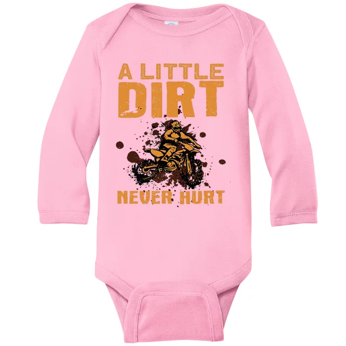 Funny Dirt Bike For Men Women Kids Motocross Dirtbike Lover Baby Long Sleeve Bodysuit