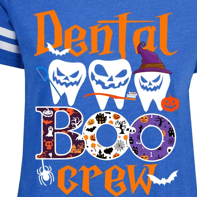 Funny Dental Boo Crew Halloween Dentist Funny Gift Enza Ladies Jersey Football T-Shirt