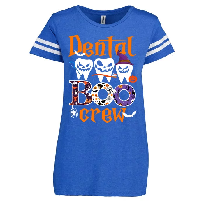 Funny Dental Boo Crew Halloween Dentist Funny Gift Enza Ladies Jersey Football T-Shirt