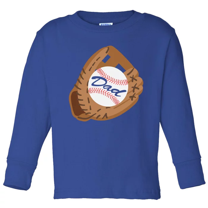 Father's Day Baseball Dad Sport Lover Cool Gift Toddler Long Sleeve Shirt