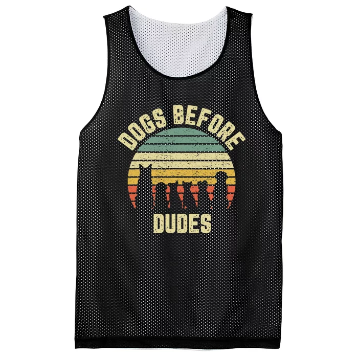 Funny Dogs Before Dudes Dog Lover Mesh Reversible Basketball Jersey Tank