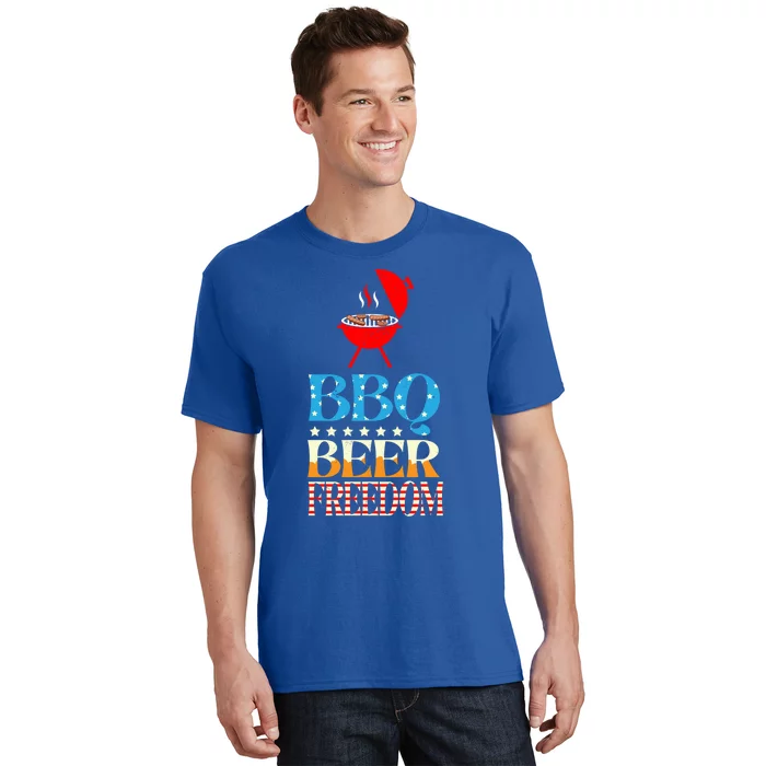 Fathers Day Bbq Beer Freedom Grill Grilling Gift T-Shirt