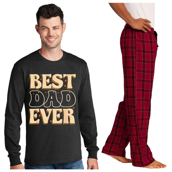 Father Day Best Dad Ever From Daughter Son Mom Long Sleeve Pajama Set