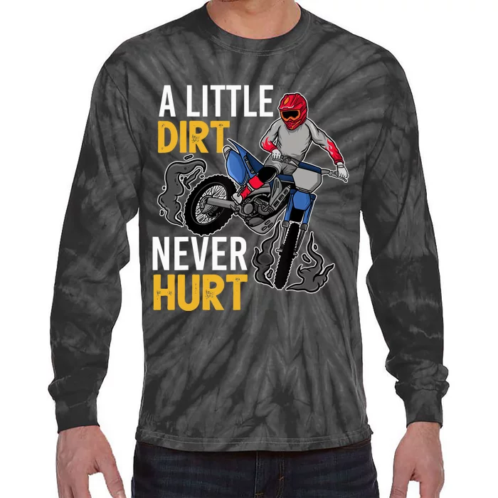 Funny Dirt Bike Design For Boys Girls Motorbike Racing Tie-Dye Long Sleeve Shirt