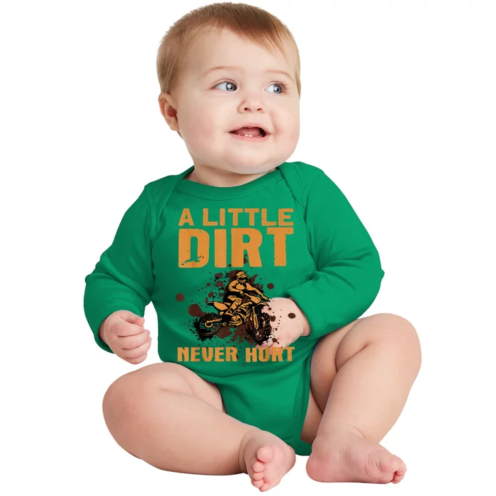 Funny Dirt Bike For Men Women Motocross Dirtbike Lover Baby Long Sleeve Bodysuit