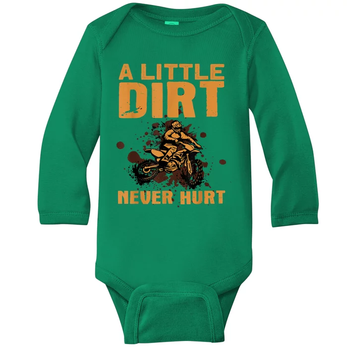 Funny Dirt Bike For Men Women Motocross Dirtbike Lover Baby Long Sleeve Bodysuit