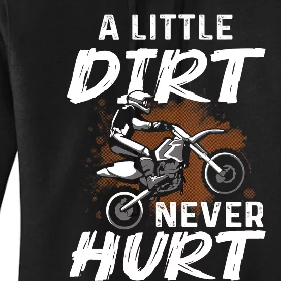 Funny Dirt Bike Gift For Boys Motorcycle Motocross Biker Women's Pullover Hoodie