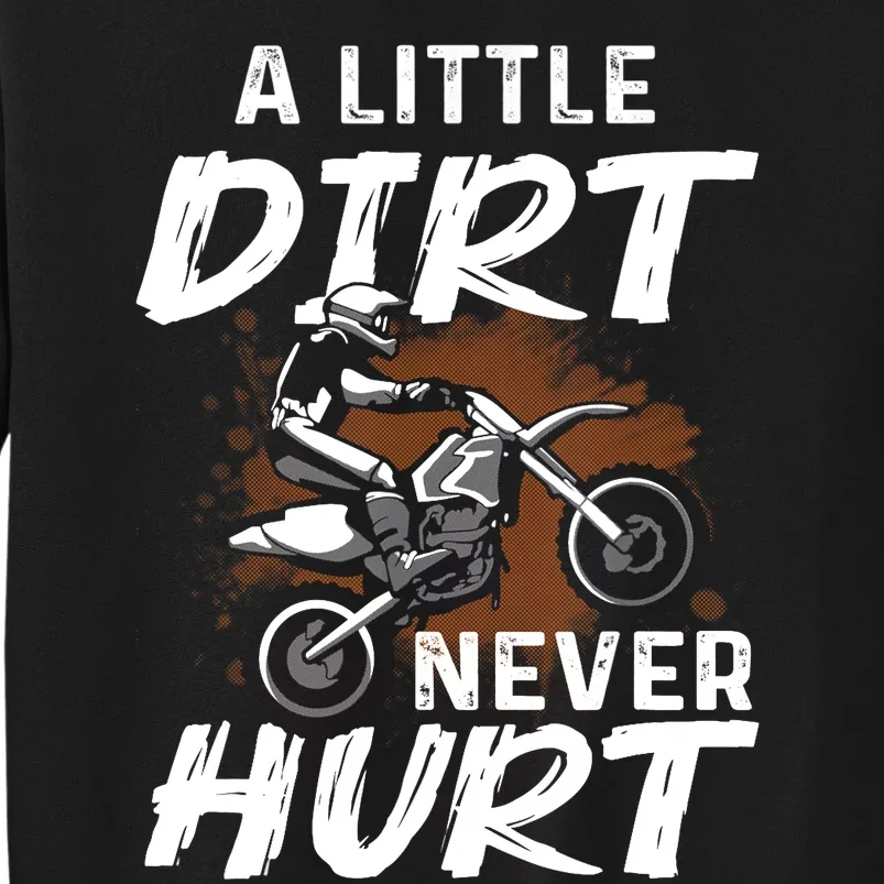 Funny Dirt Bike Gift For Boys Motorcycle Motocross Biker Tall Sweatshirt