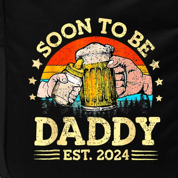 FatherS Day Beer Soon To Be Daddy 2024 First Impact Tech Backpack