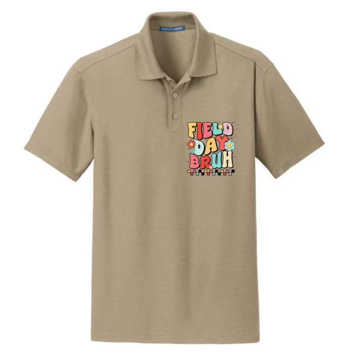 Field Day Bruh Groovy Funny Saying Field Day 2024 Teacher Dry Zone Grid Performance Polo