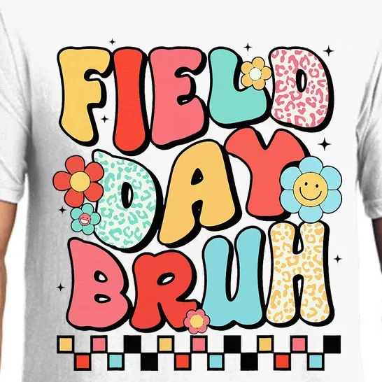 Field Day Bruh Groovy Funny Saying Field Day 2024 Teacher Pajama Set