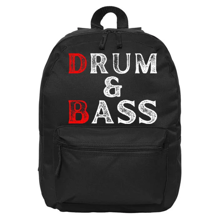 Funny Drum & Bass Rum & Ass Lovers 16 in Basic Backpack