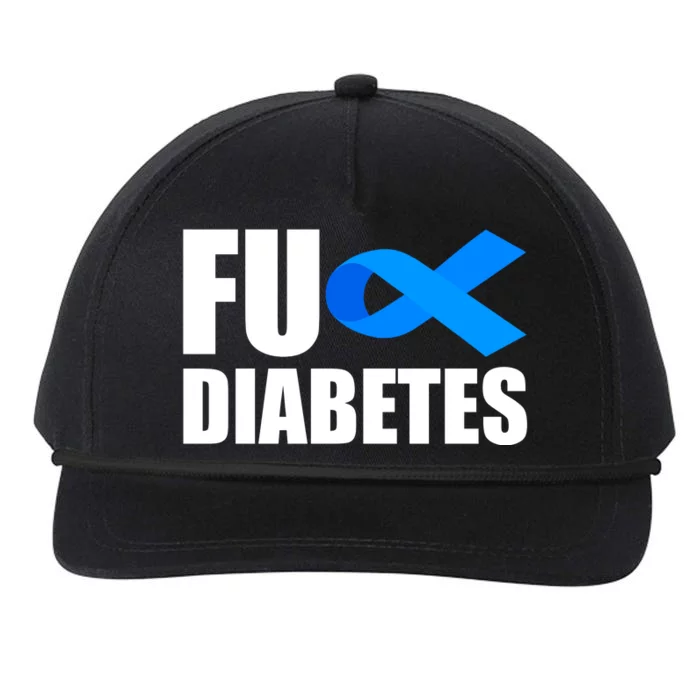 Fuck Diabetes Blue Ribbon Awareness Snapback Five-Panel Rope Hat