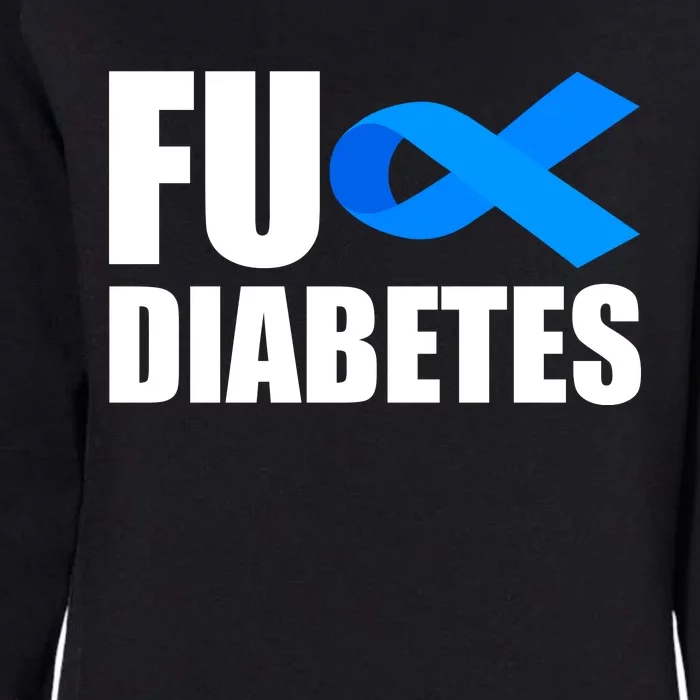 Fuck Diabetes Blue Ribbon Awareness Womens California Wash Sweatshirt