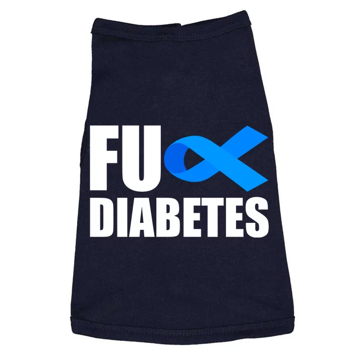 Fuck Diabetes Blue Ribbon Awareness Doggie Tank