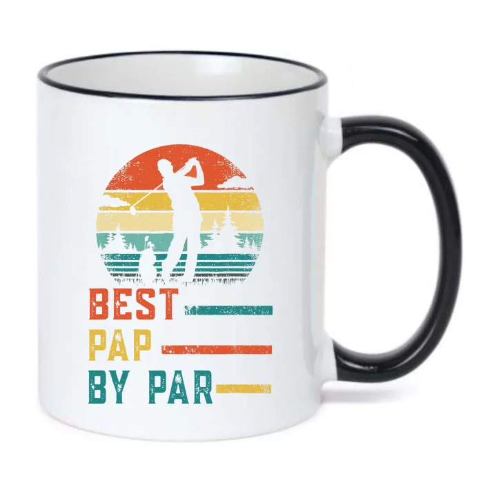 Fathers Day Best Pap By Par Golf Gifts For Dad Grandpa Black Color Changing Mug