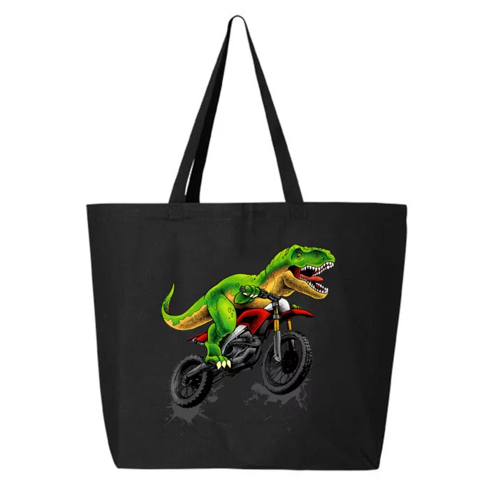 Funny Dirt Bike For Boy Dinosaur Motorcycle Riding 25L Jumbo Tote