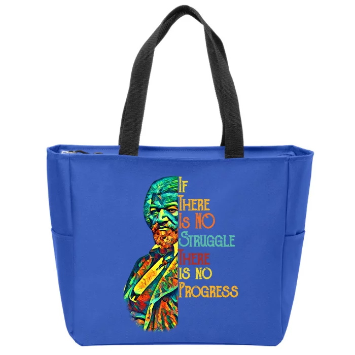 Frederick Douglass Black Leader Quote Cool Gift Black History Month Gift Zip Tote Bag