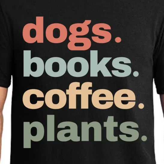 Funny Dogs Books Coffee Plant Lover Gardening Mothers Day Gift Pajama Set