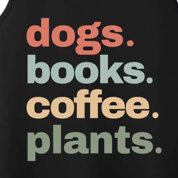 Funny Dogs Books Coffee Plant Lover Gardening Mothers Day Gift Performance Tank