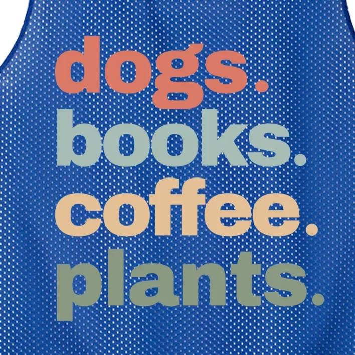 Funny Dogs Books Coffee Plant Lover Gardening Mothers Day Gift Mesh Reversible Basketball Jersey Tank