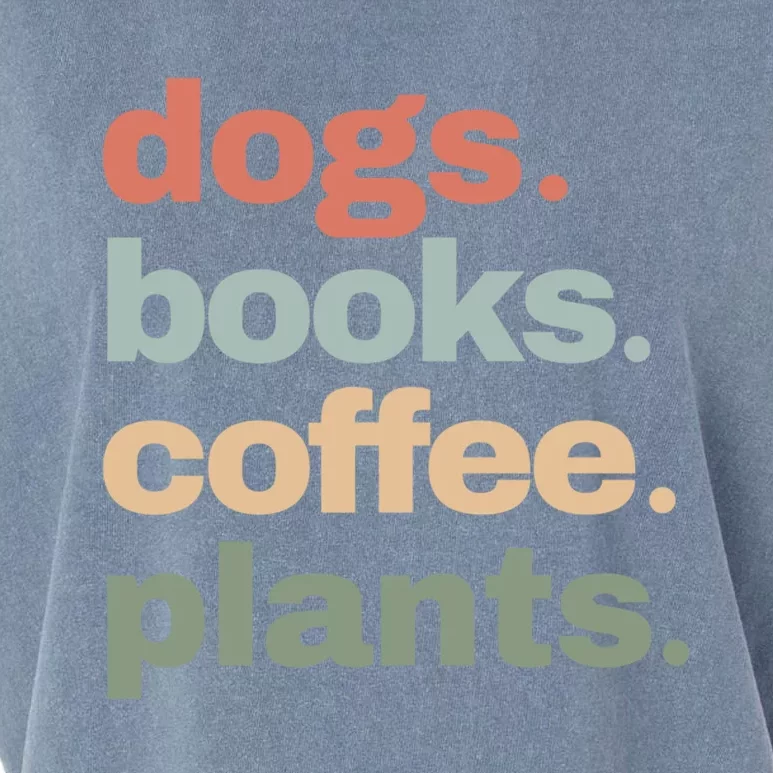 Funny Dogs Books Coffee Plant Lover Gardening Mothers Day Gift Garment-Dyed Women's Muscle Tee