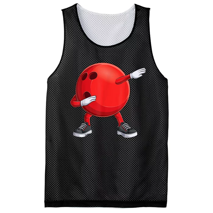 Funny Dab Bowling Ball Bowler Bowling Player Mesh Reversible Basketball Jersey Tank