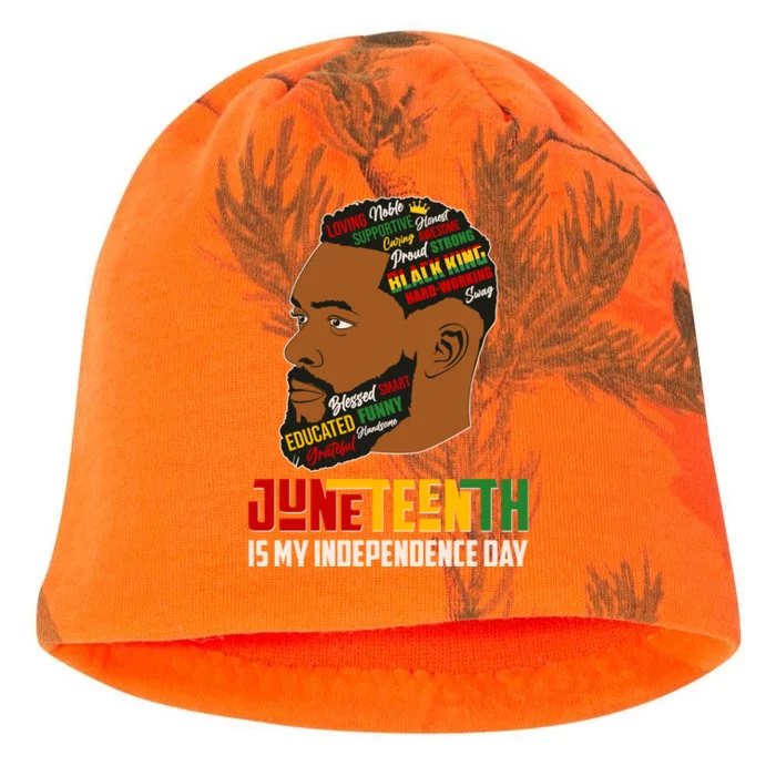 Father's Day Black King Juneteenth Is My Independence Day Kati - Camo Knit Beanie