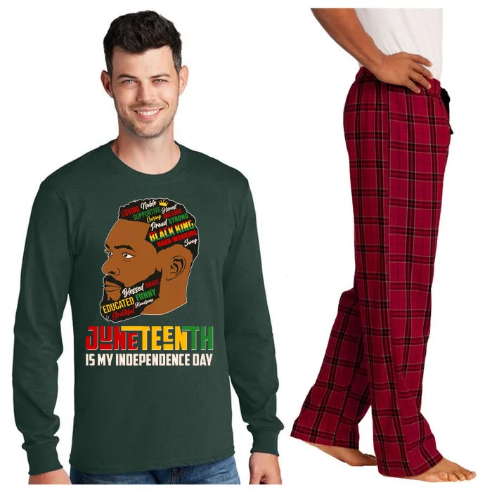 Father's Day Black King Juneteenth Is My Independence Day Long Sleeve Pajama Set