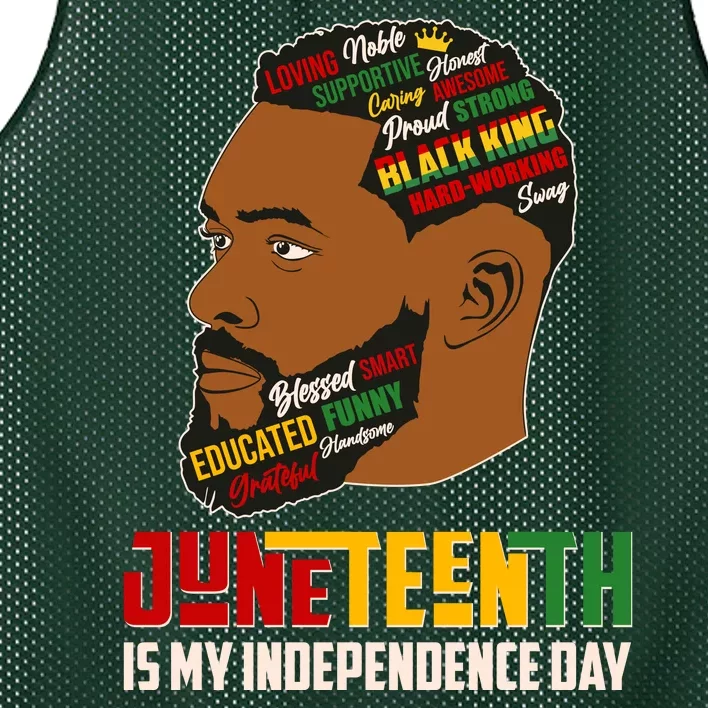 Father's Day Black King Juneteenth Is My Independence Day Mesh Reversible Basketball Jersey Tank