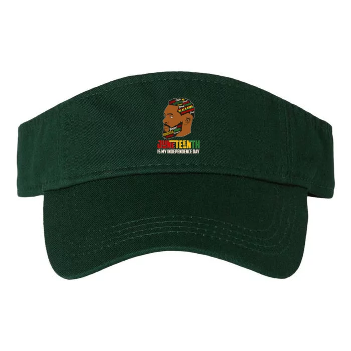 Father's Day Black King Juneteenth Is My Independence Day Valucap Bio-Washed Visor