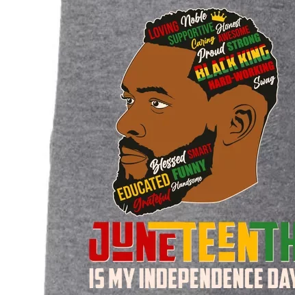 Father's Day Black King Juneteenth Is My Independence Day Doggie 3-End Fleece Hoodie