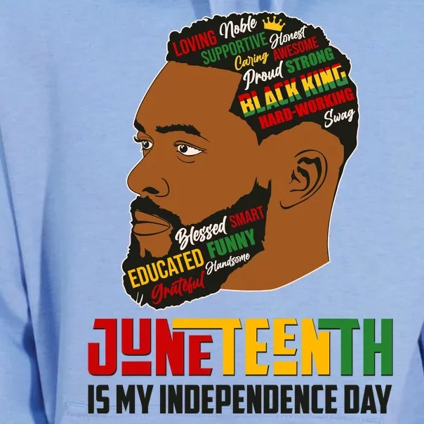 Father's Day Black King Juneteenth Is My Independence Day Unisex Surf Hoodie