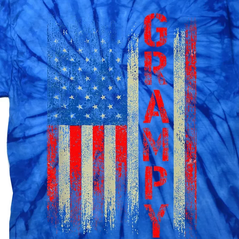 Father's day Best Grampy with US american flag gifts Tie-Dye T-Shirt