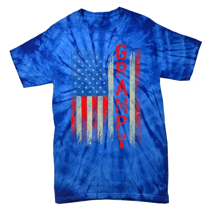 Father's day Best Grampy with US american flag gifts Tie-Dye T-Shirt