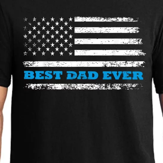 Fathers Day Best Dad Ever With Fathers Day Best Dad Ever With US American Flag Pajama Set