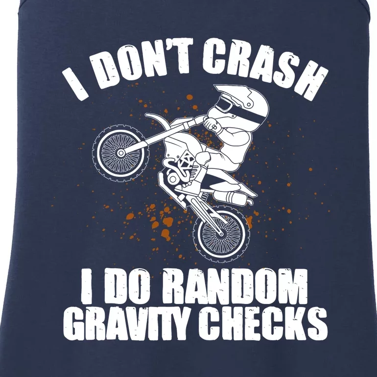 Funny Dirt Bike Gift Boy Random Gravity Checks Motocross Ladies Essential Tank