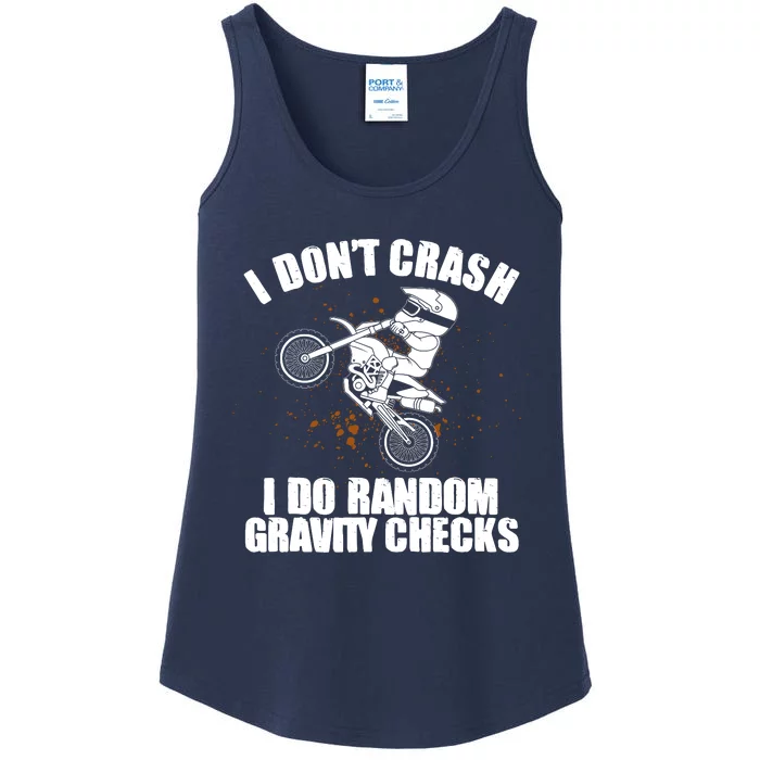 Funny Dirt Bike Gift Boy Random Gravity Checks Motocross Ladies Essential Tank