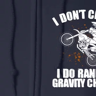 Funny Dirt Bike Gift Boy Random Gravity Checks Motocross Full Zip Hoodie